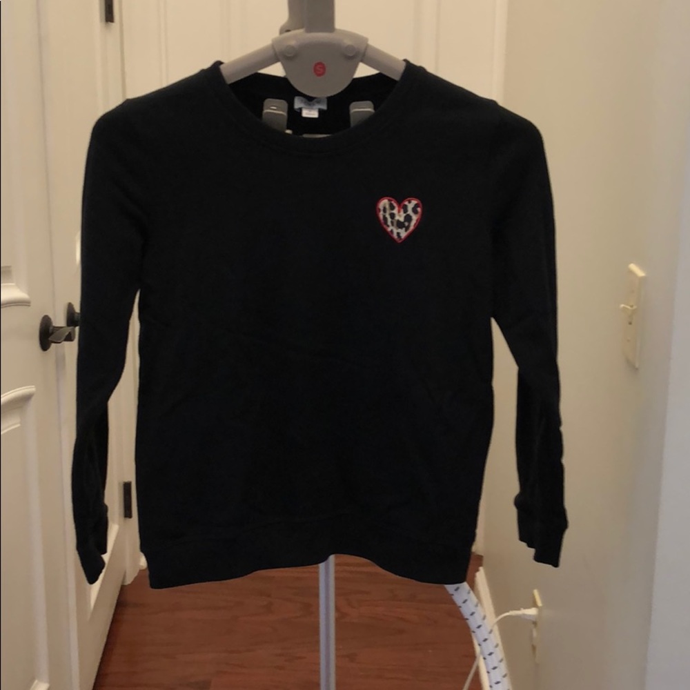 J. Crew leopard heart graphic sweatshirt